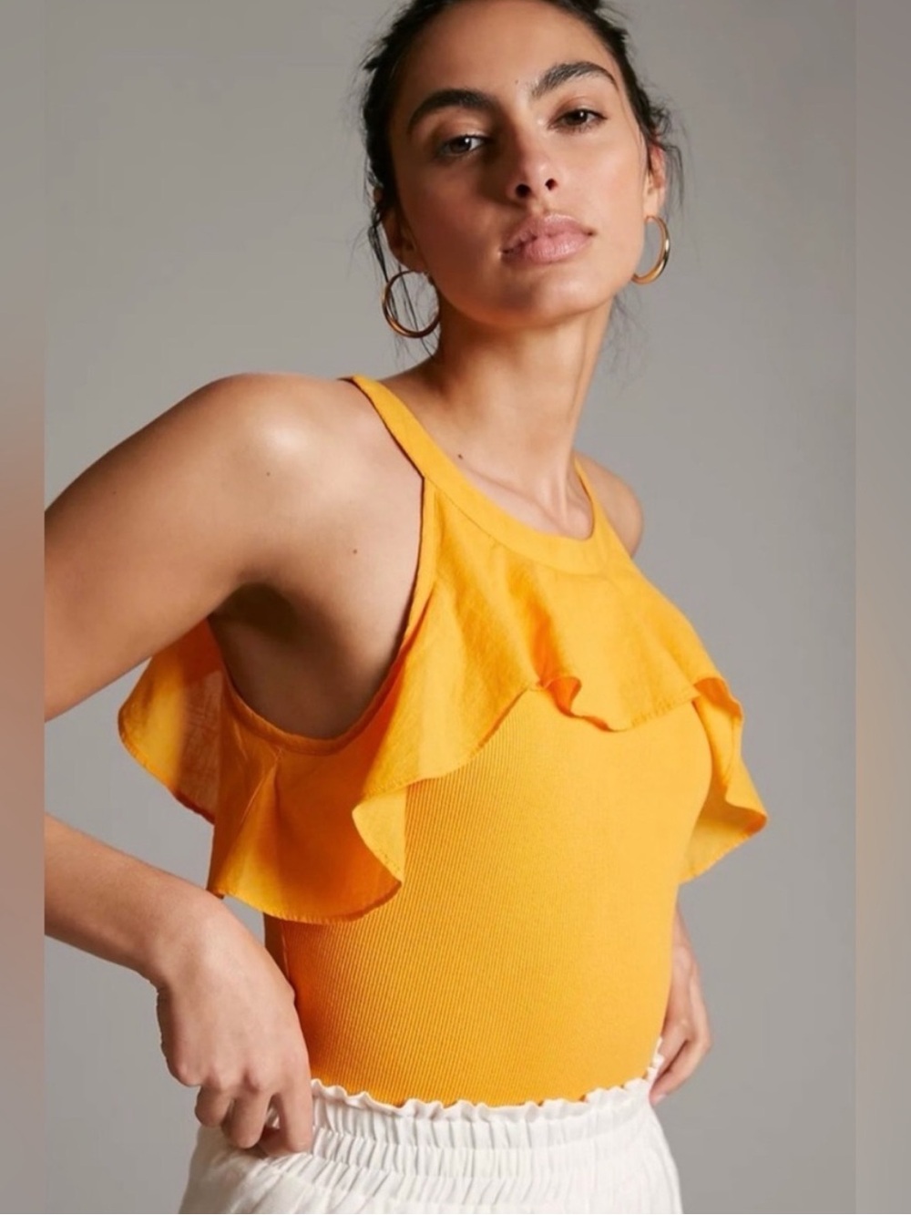 Maeve Ruffle Halter Tank Top